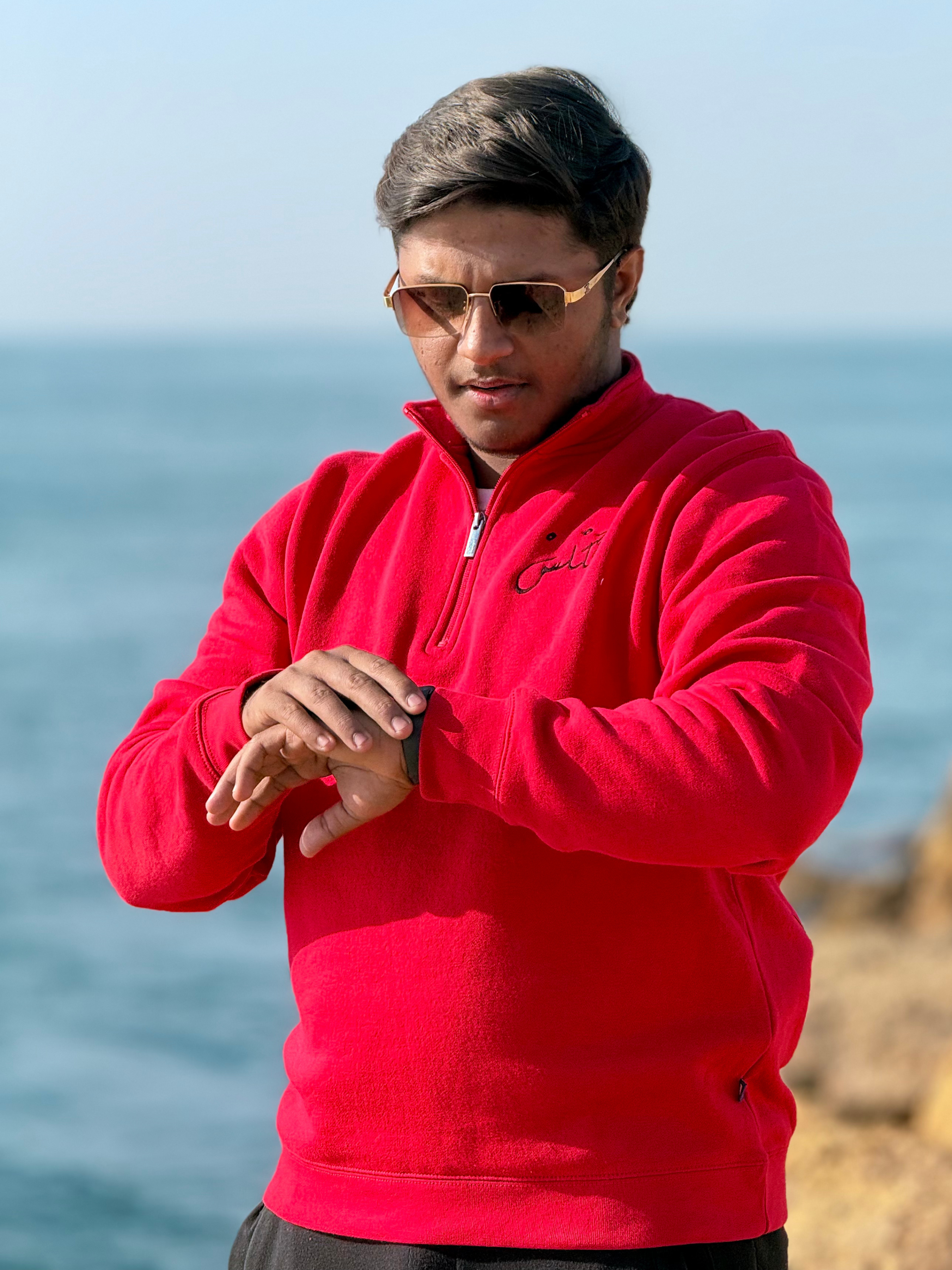 Flux Quarter-Zip Embroidered Fleece