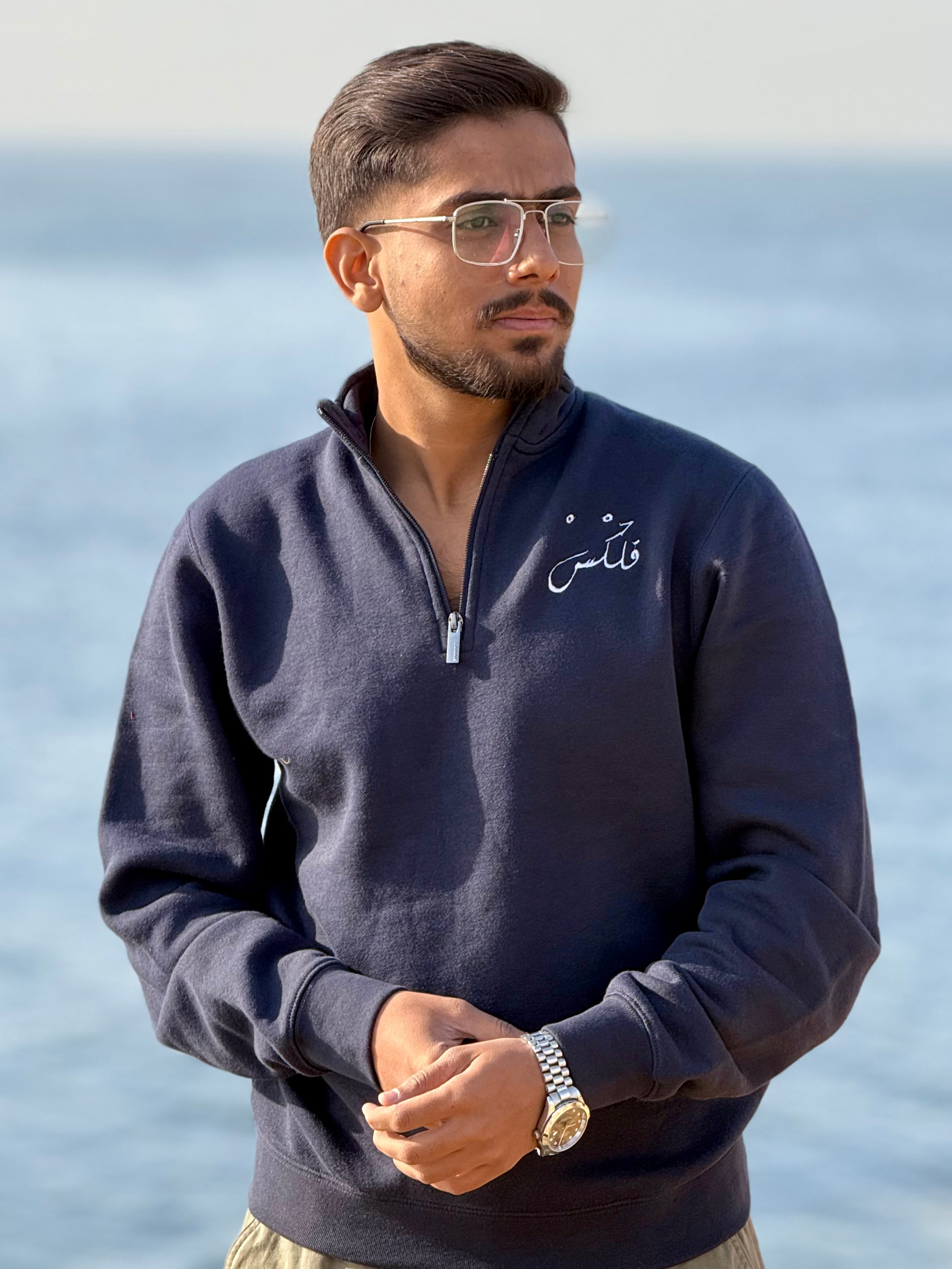 Flux Quarter-Zip Embroidered Fleece