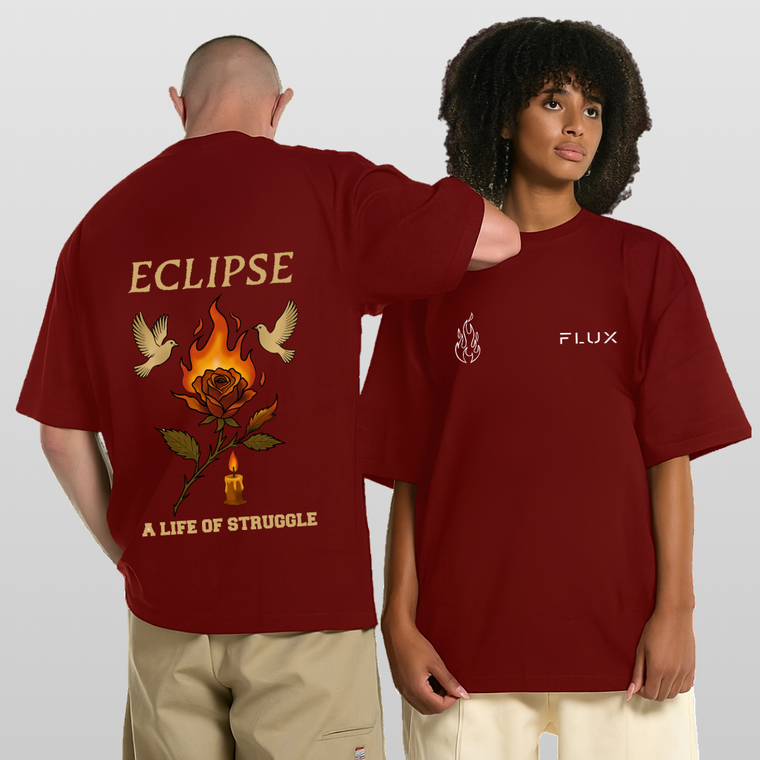 FLUX Eclipse Flame Rose Graphic Unisex Tee